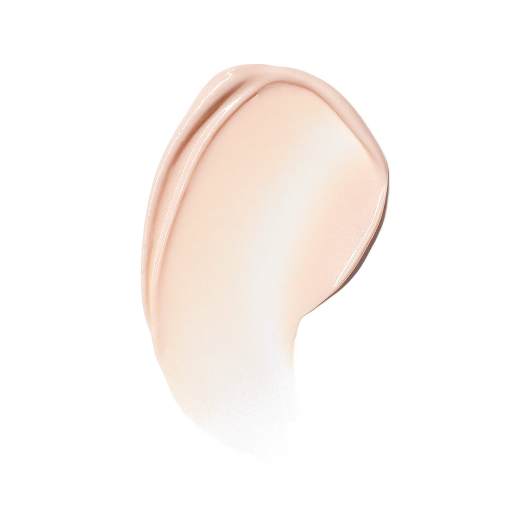 Farb- und Texturbeispiel der  ILIA Bright Start Activated Eye Cream auf weißem Hintergung. North Glow