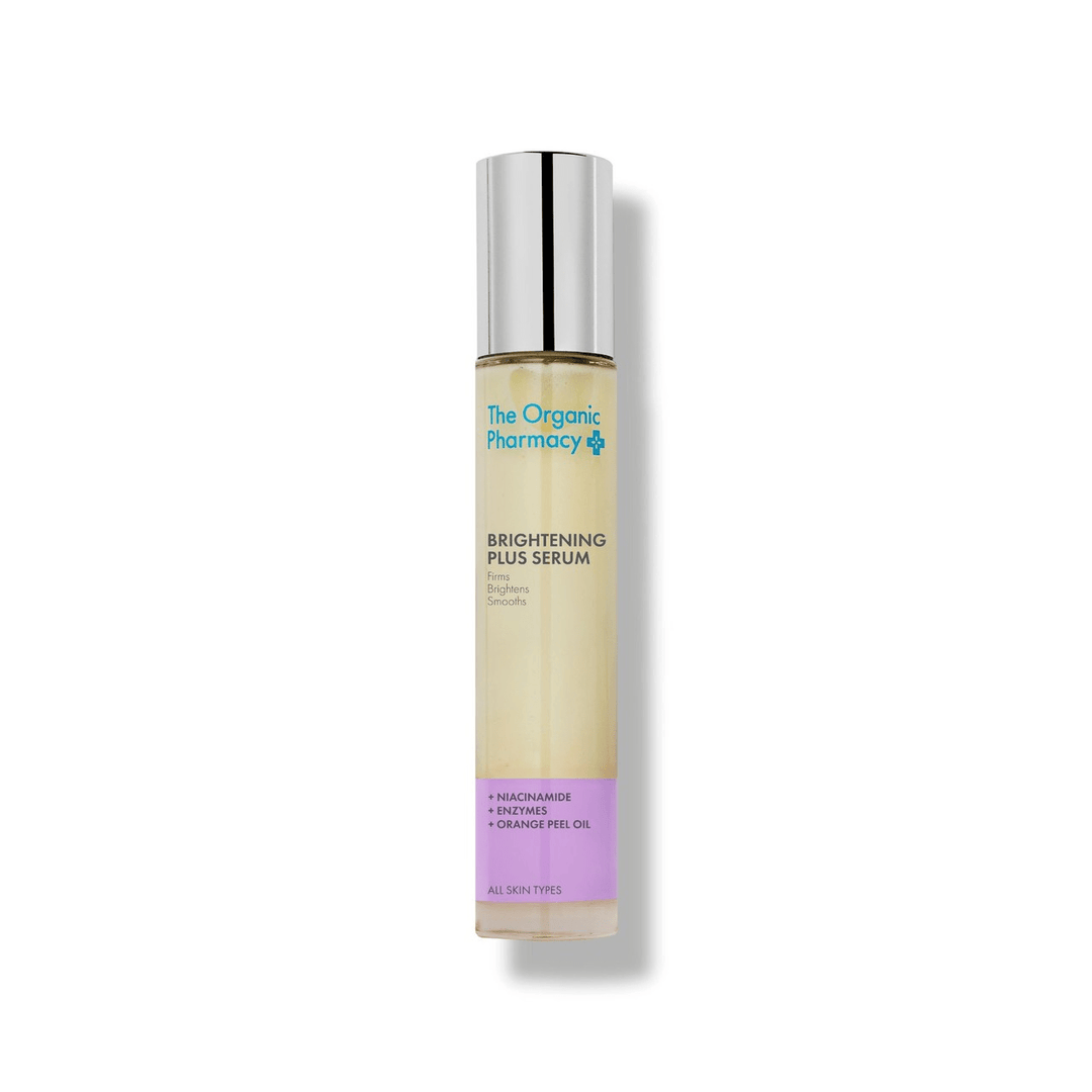 Flakon des Brightening Plus Serums von The Organic Pharmacy mit 35 ml Inhalt North Glow
