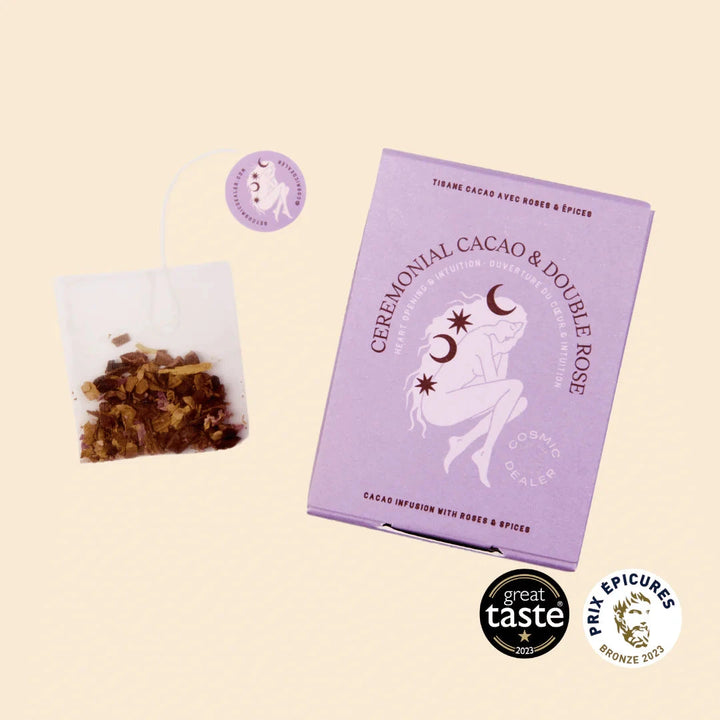 Ceremonical Cacao & Double Rose (Teebeutel) Ayurvedischer Kräutertee - Cosmic Dealer