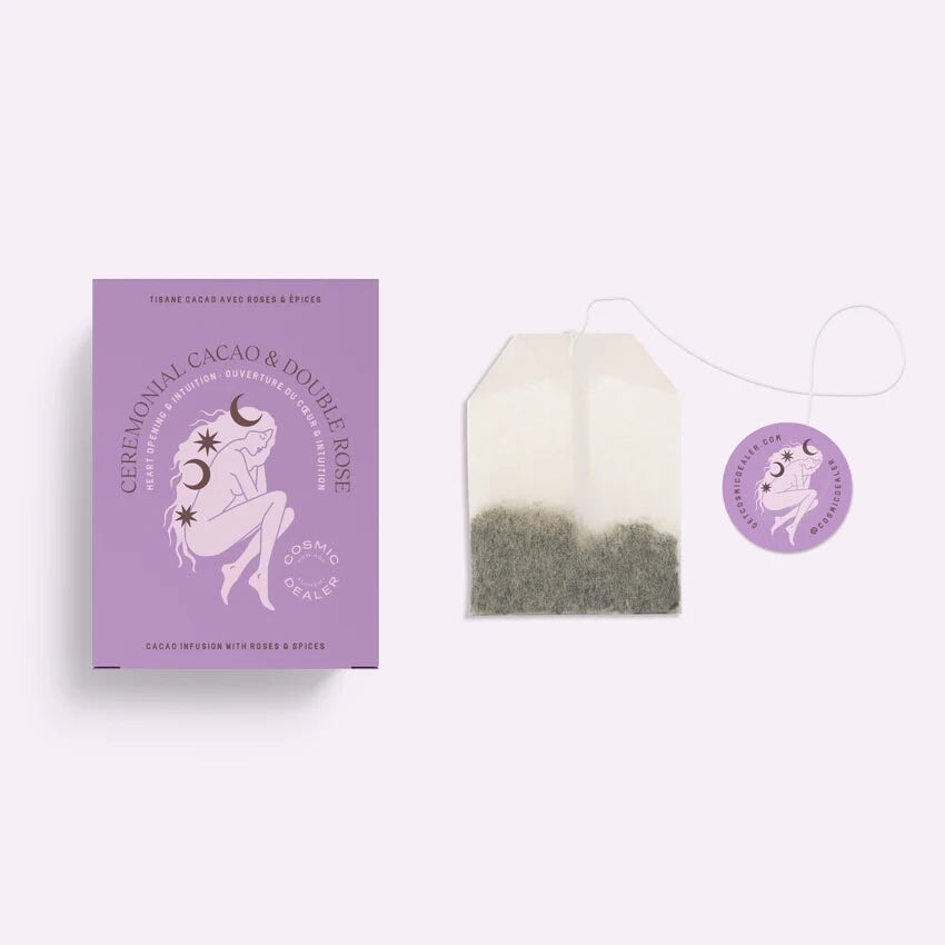 Ceremonical Cacao & Double Rose (Teebeutel) Ayurvedischer Kräutertee - Cosmic Dealer North Glow