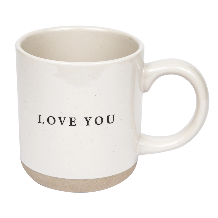 Cremefarbene Kaffeetasse "LOVE YOU" | SWEET WATER DECOR