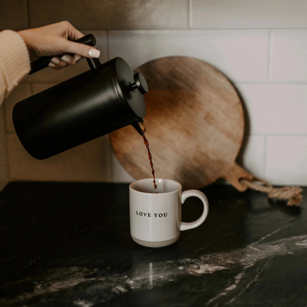 Cremefarbene Kaffeetasse "LOVE YOU" | SWEET WATER DECOR North Glow