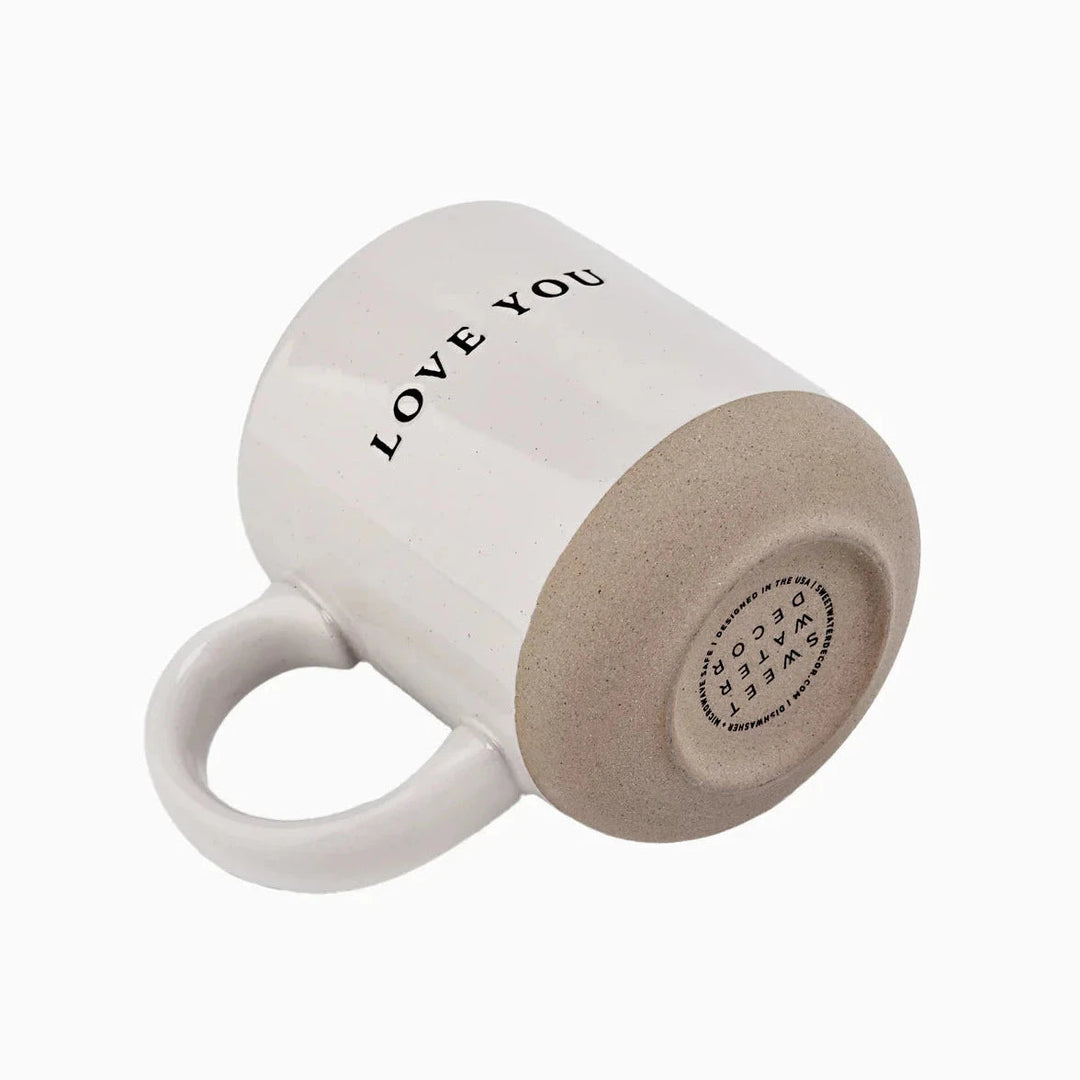 Cremefarbene Kaffeetasse "LOVE YOU" | SWEET WATER DECOR North Glow