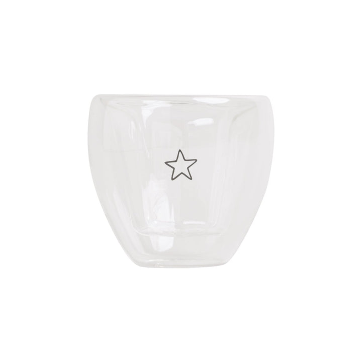 Double-walled heart glass HEART - owl cut