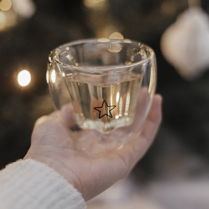 Double-walled heart glass HEART - owl cut