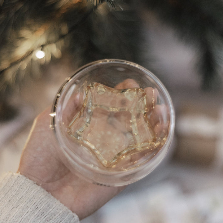 Double-walled heart glass HEART - owl cut
