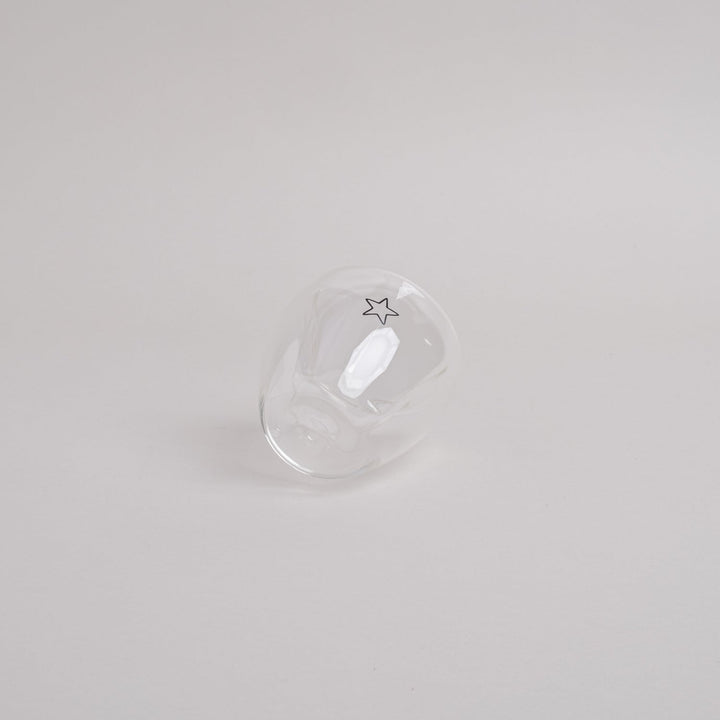 Double-walled heart glass HEART - owl cut