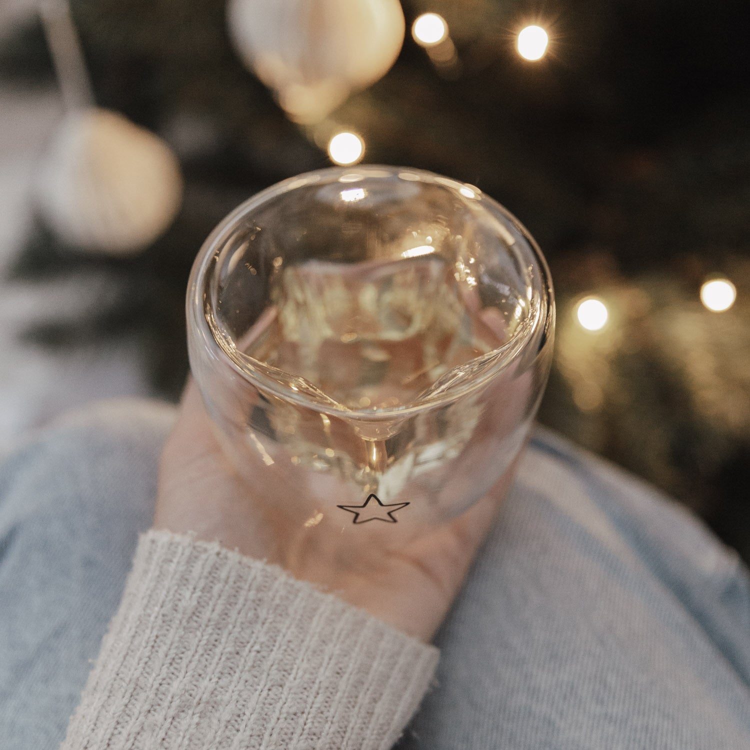 Doppelwandiges Glas STERN - Eulenschnitt sternförmiges Kaffe- und Teeglas