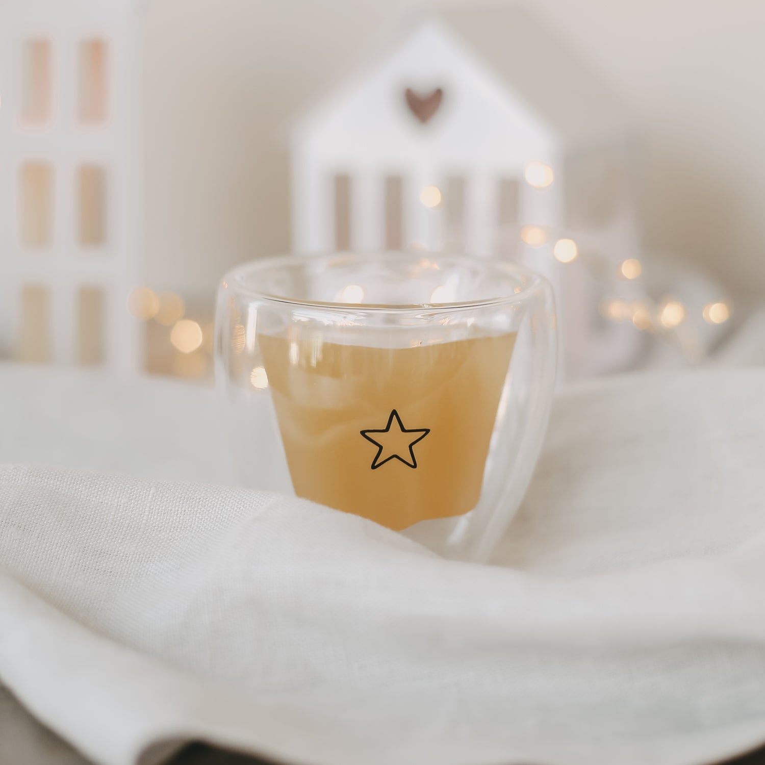 Doppelwandiges Glas STERN - Eulenschnitt sternförmiges Kaffe- und Teeglas