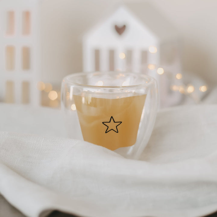 Double-walled heart glass HEART - owl cut