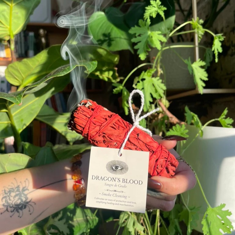 Weißer Salbei-Bund mit Drachenblutharz, getrocknet und gebrauchsfertig zum Räuchern