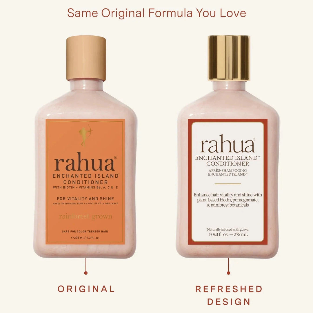 Vergleich neues/ altes Design rahua Enchanted Island Conditioner North Glow