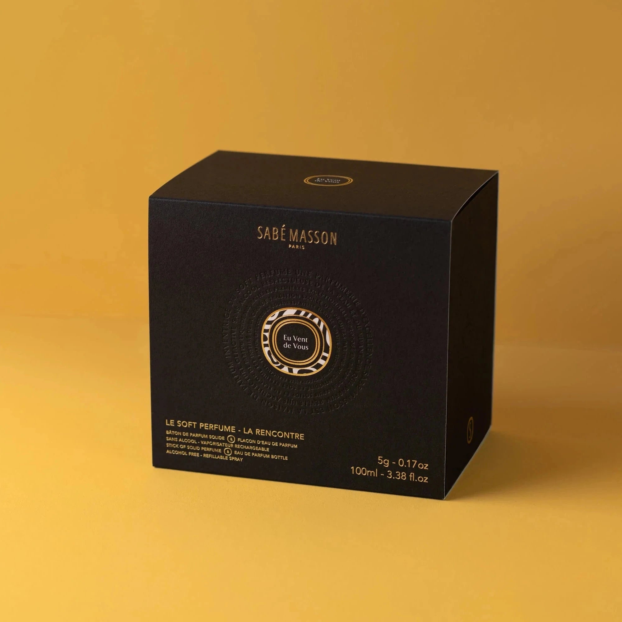 Nachhaltige Geschenkverpackung mit Soft Perfume Stick & Liquid Parfum, vegan & alkoholfrei - SABÉ MASSON Eu Vent de Vous Duftset La Rencontre 