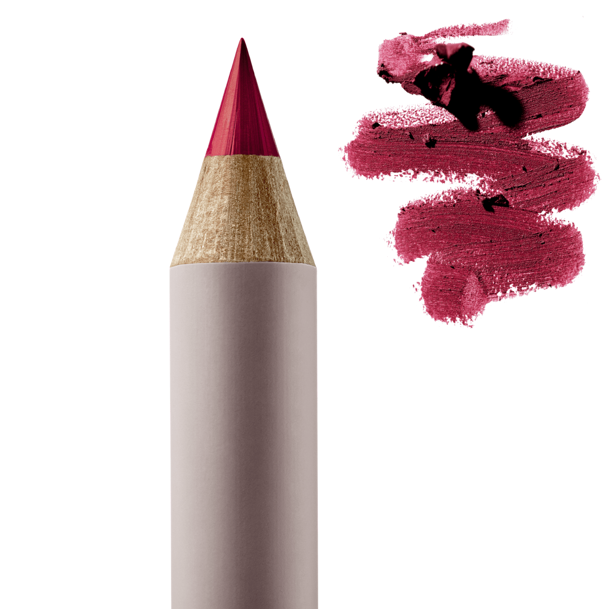 Manasi 7 Kajalstift Eye und Lip Definer Castel in Nahaufnahme mit Farb- und Texturbeispiel vor weißem Hintergrund.