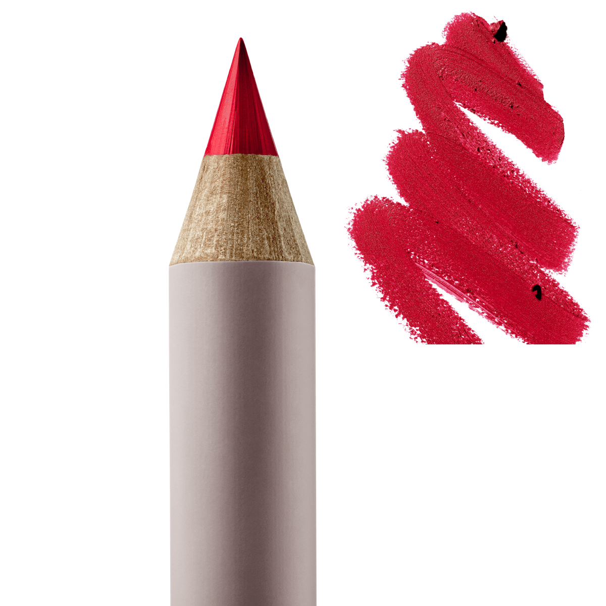 Manasi 7 Kajalstift Eye und Lip Definer Macao in Nahaufnahme mit Farb- und Texturbeispiel vor weißem Hintergrund.