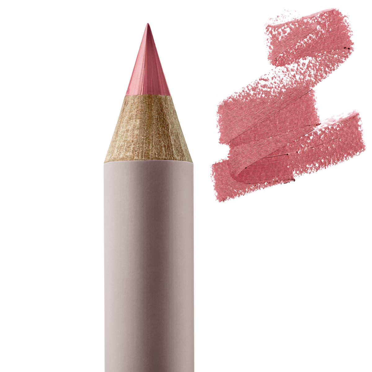 Manasi 7 Kajalstift Eye und Lip Definer SPINOSO in Nahaufnahme mit Farb- und Texturbeispiel vor weißem Hintergrund.