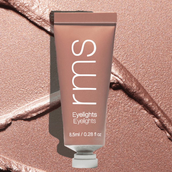 Tube Eyelights Cream Eyeshadow Supernova vor Farb- und Texturbeispiel.