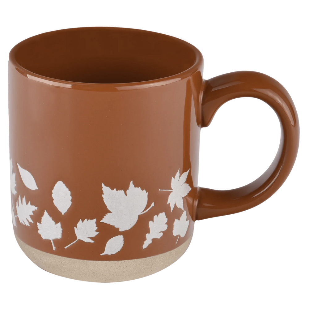 Fall Leaves orangene Kaffeetasse von Sweet Water Decor.