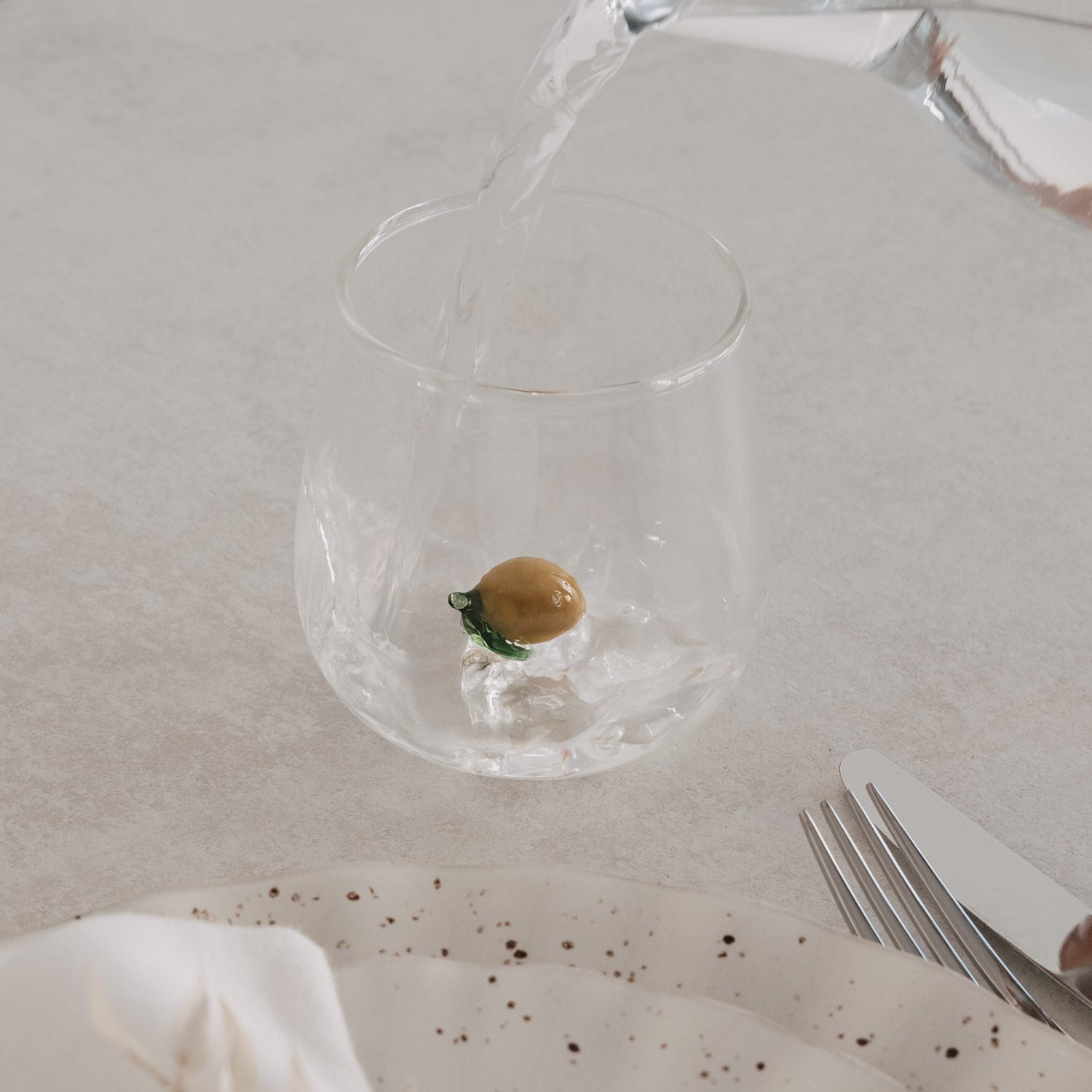 Drinking glass DAISY - owl cut