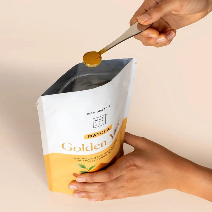 Golden Milk Pulver von Matcha & Co mit Matcha-Tee und Kurkuma