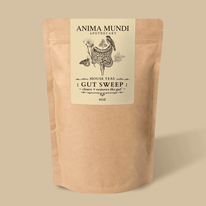 Anima Mundi Gut Sweep – Pflanzliche Darmreinigung als Pulver in der Papiertüte.