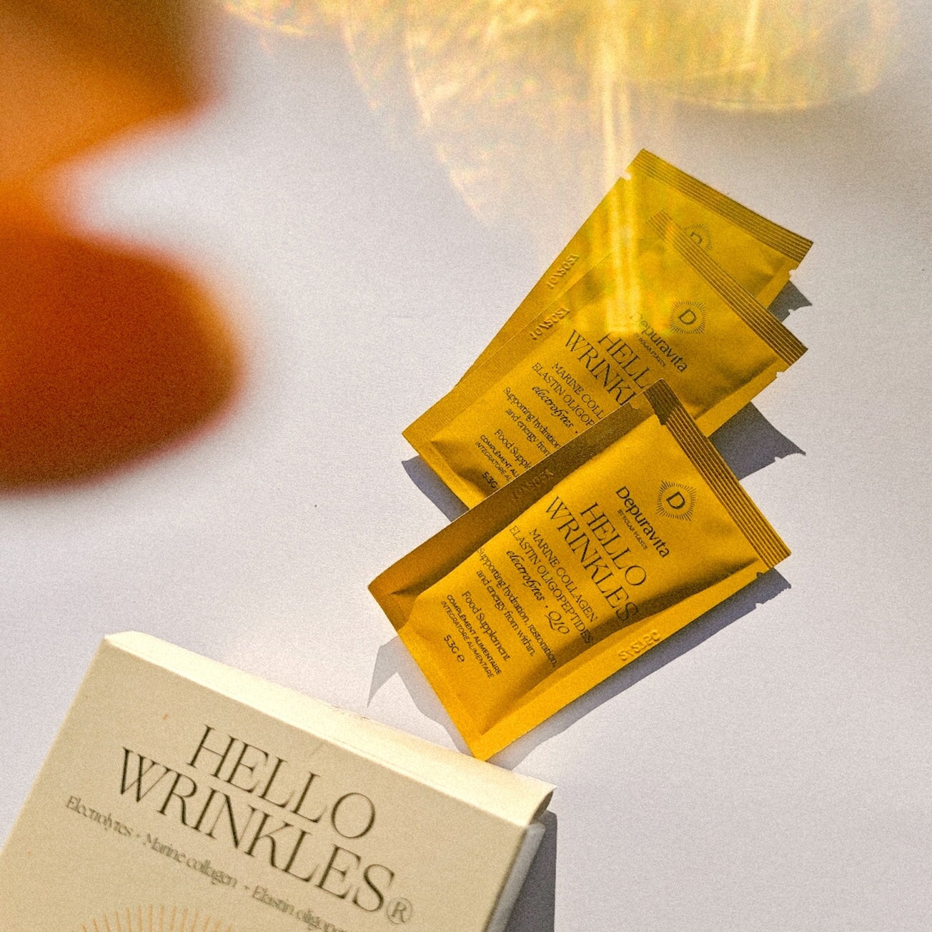 Hello Wrinkles - Elektrolyte und Kollagenpeptide (Neues Aroma) - depuravita