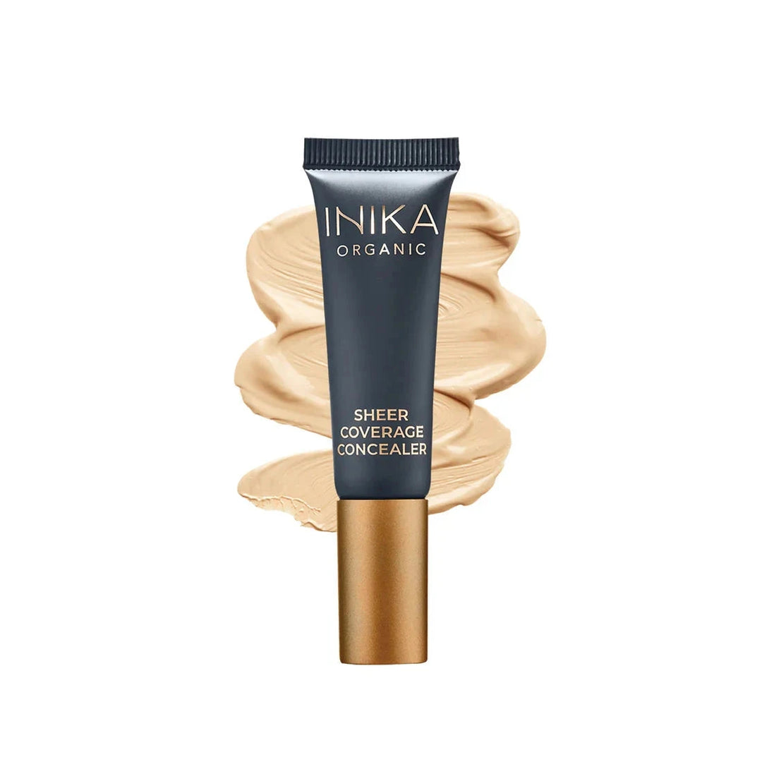 INIKA Sheer Coverage Concealer in der Farbe Sand vor weißem Hntergrund. North Glow
