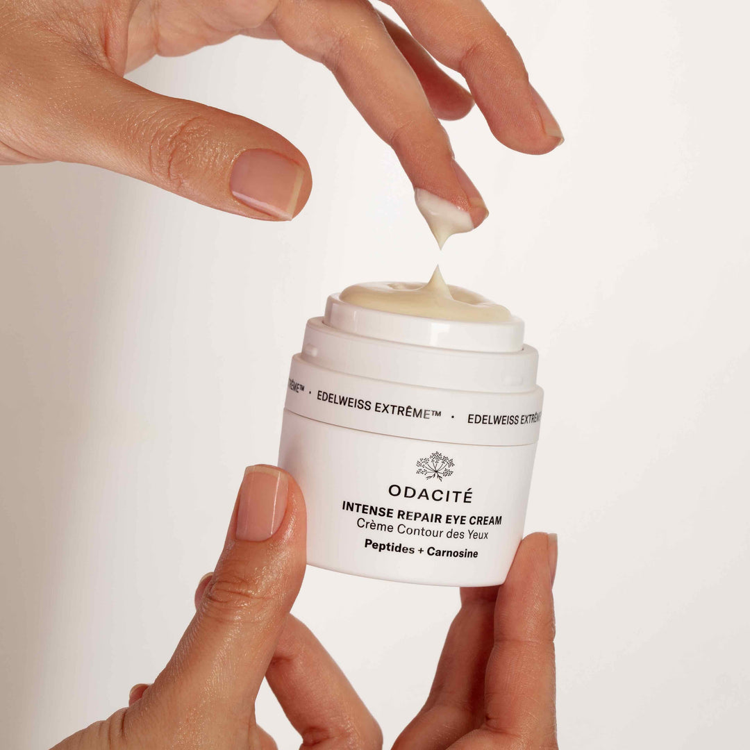 INTENSE REPAIR EYE CREAM Peptides & Carnosine Edelweiss Extrême I ODACITÉ Augencreme North Glow
