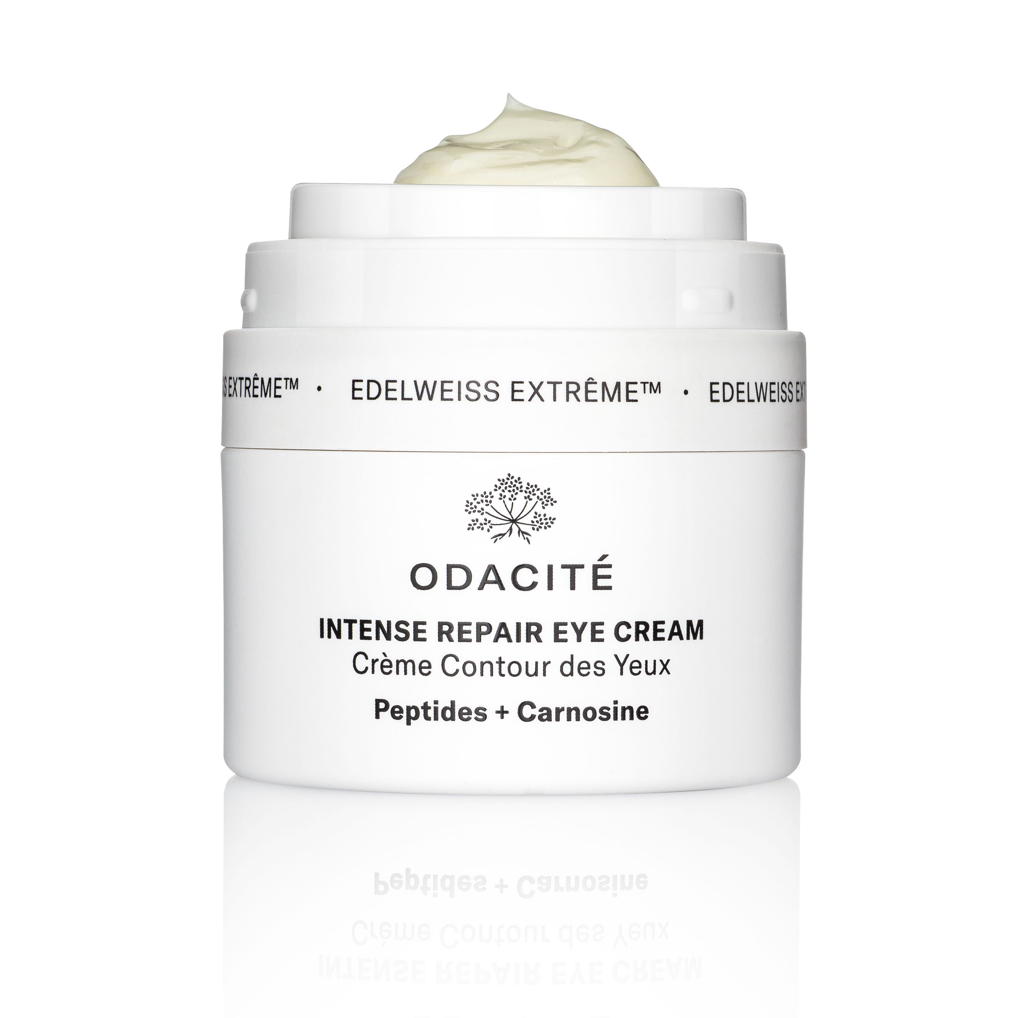 Edle Verpackung Odacité Intense Repair Eye Cream mit Edelweiss Extreme.
