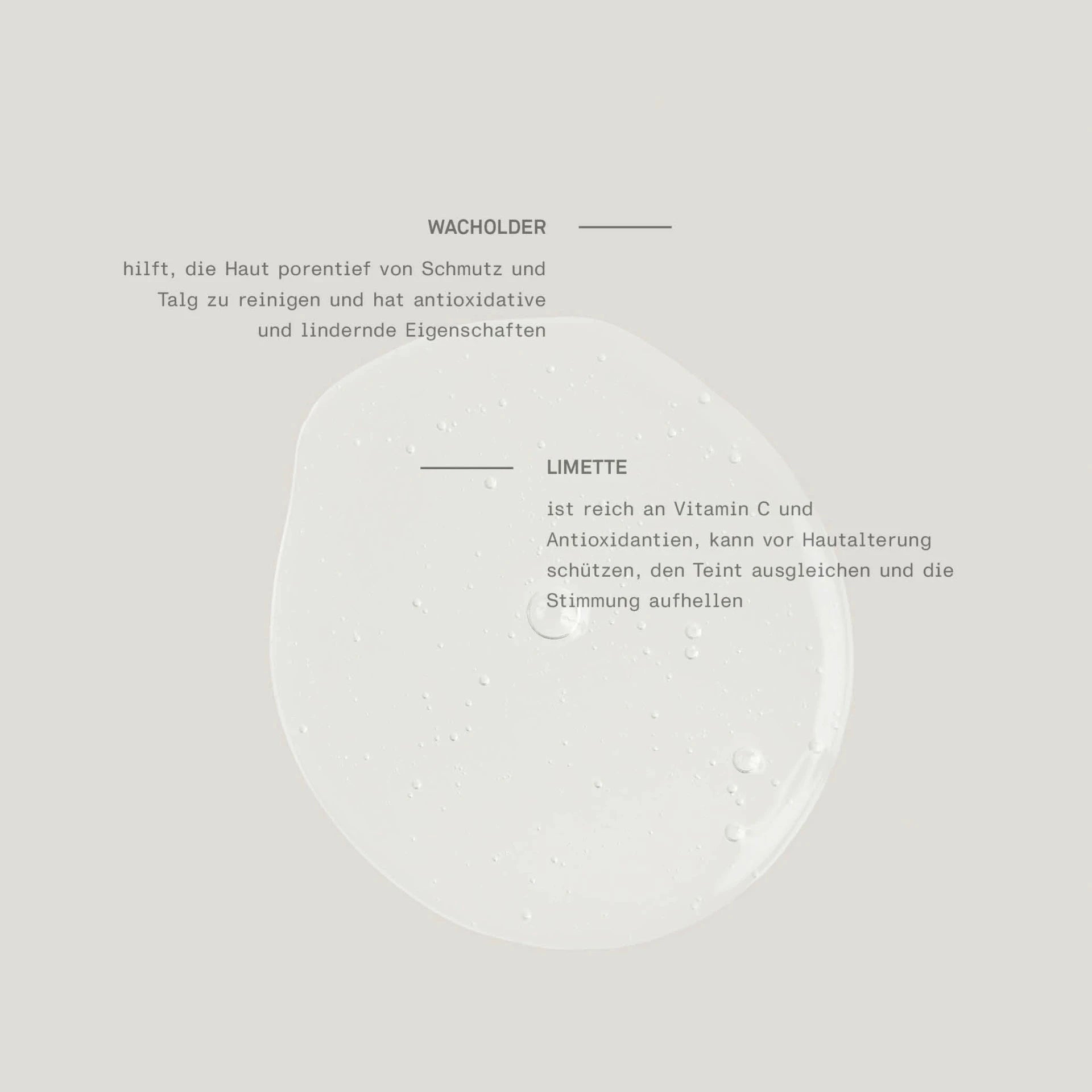 Erfrischende Gel-Textur des TEAM DR JOSEPH Invigorating Body Cleansers.