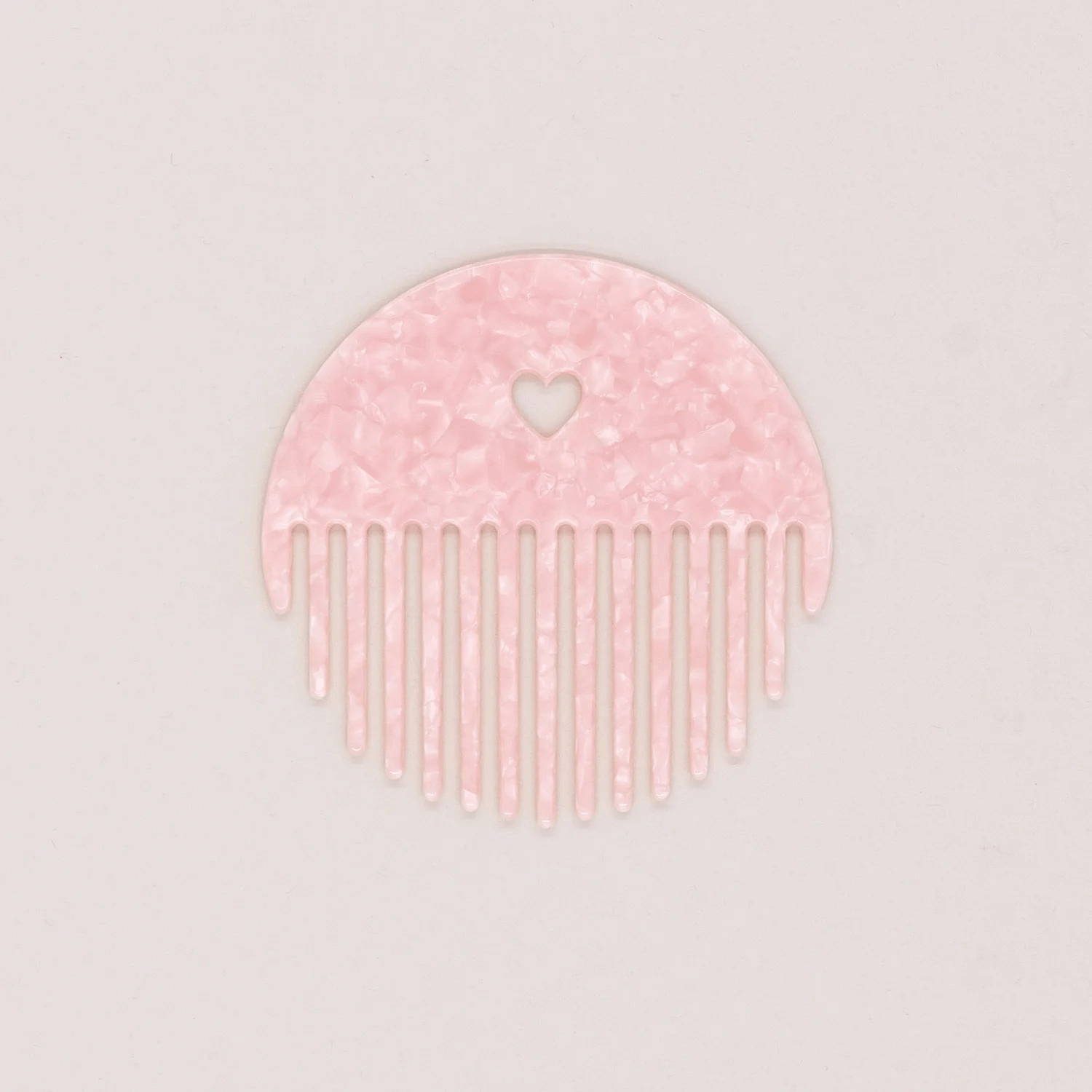 Eulenschnitt Kamm Herz Blush– elegantes Design in Rosa mit Herz-Detail