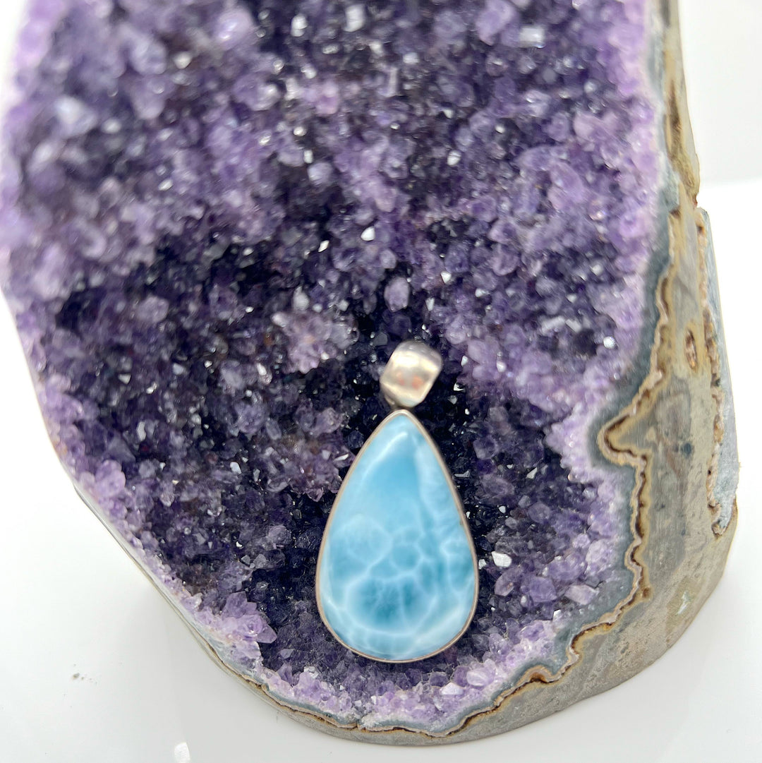 Larimar-Kettenanhänger · Einzelstücke in Silber North Glow