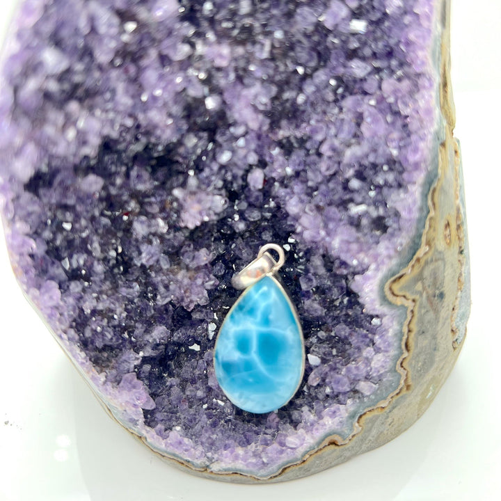 Larimar-Kettenanhänger · Einzelstücke in Silber