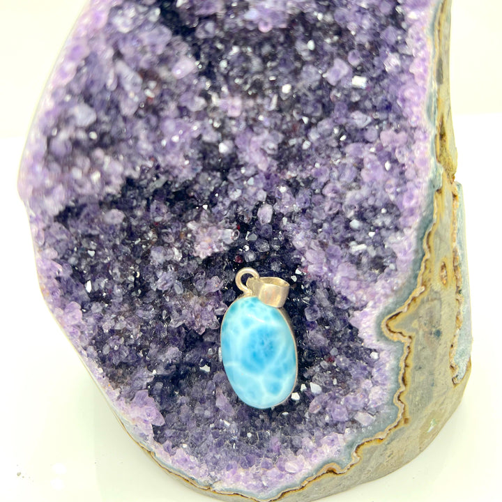 Larimar-Kettenanhänger · Einzelstücke in Silber