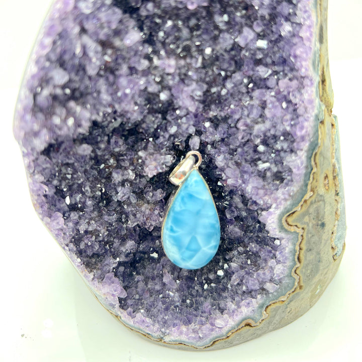Larimar-Kettenanhänger · Einzelstücke in Silber