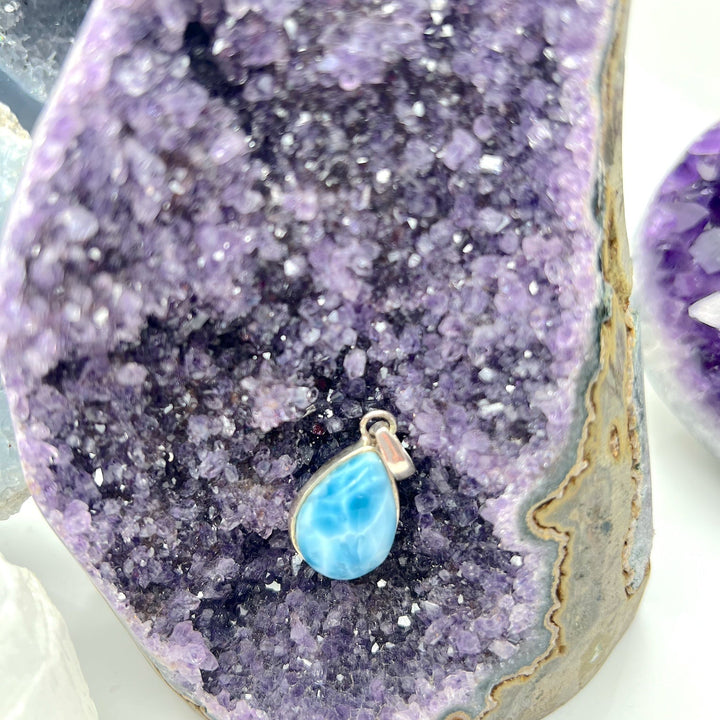 Larimar-Kettenanhänger · Einzelstücke in Silber