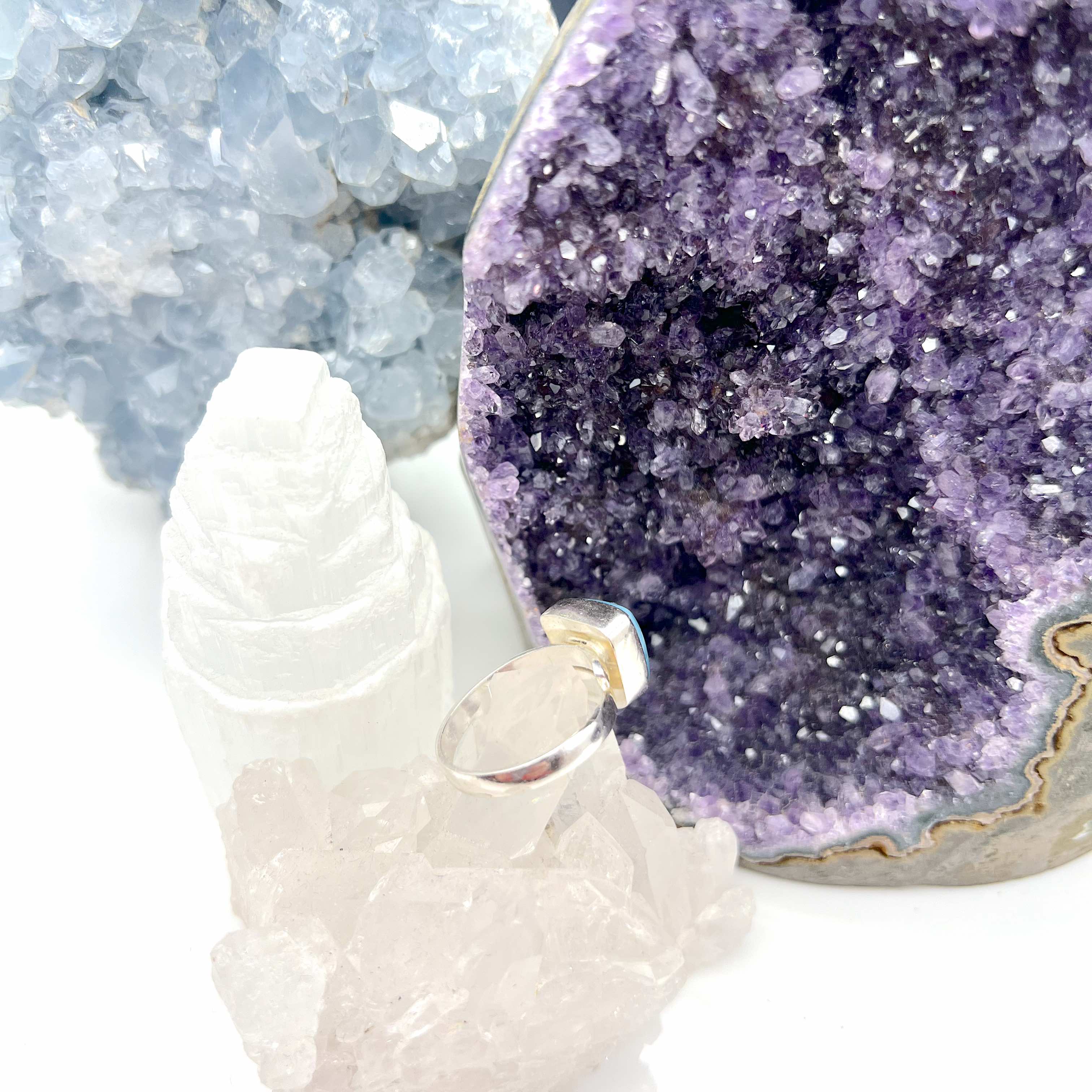 Larimar Adjustable Rings · Unique Pieces