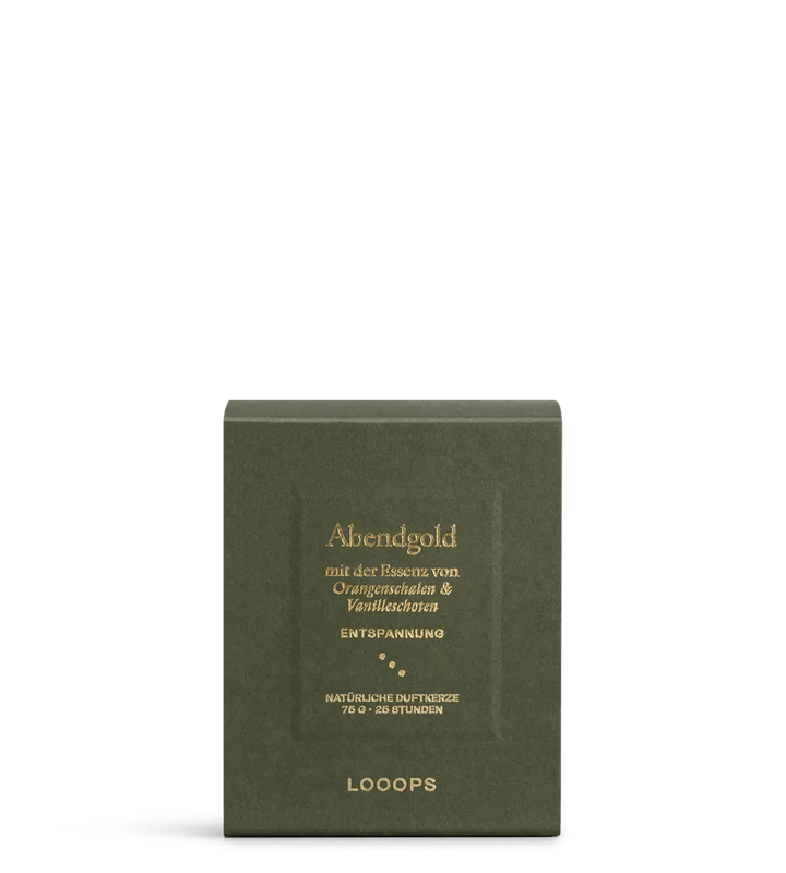 LOOOPS Kerze "ABENDGOLD" | natürliche Duftkerze (Limitierte Edition)