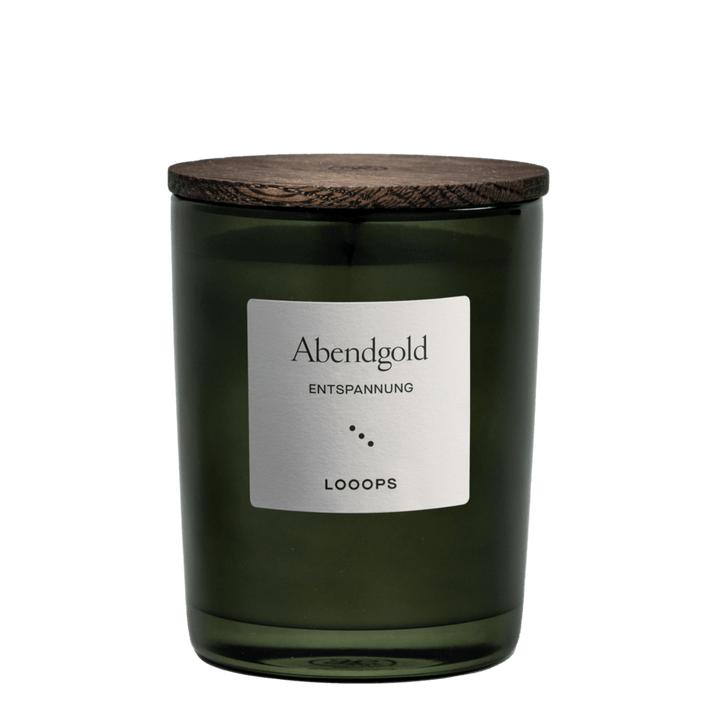 LOOOPS Kerze "ABENDGOLD" | natürliche Duftkerze (Limitierte Edition)