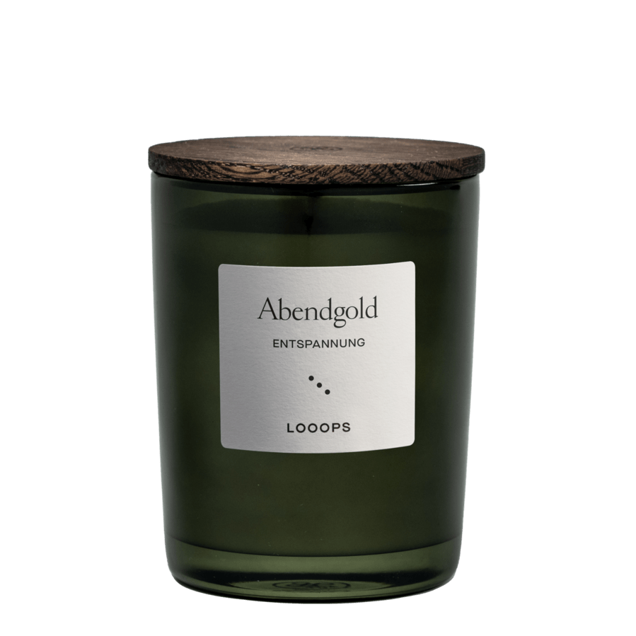 LOOOPS Kerze "ABENDGOLD" | natürliche Duftkerze (Limitierte Edition)