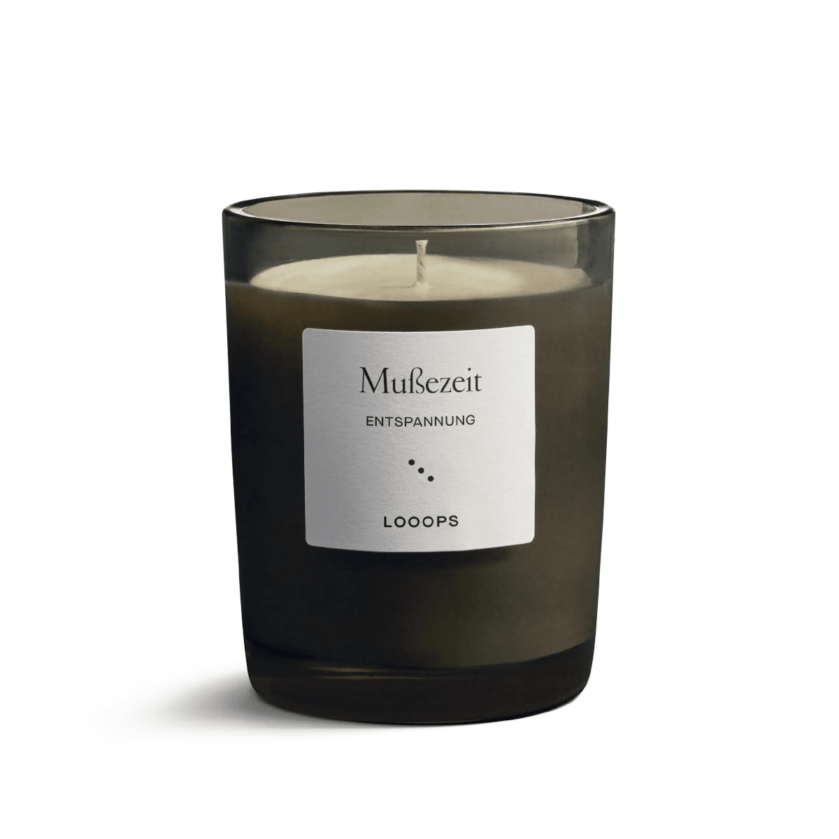 LOOOPS Kerze "MUßEZEIT" - Sojawachskerze mit sanften ätherischen Ölen