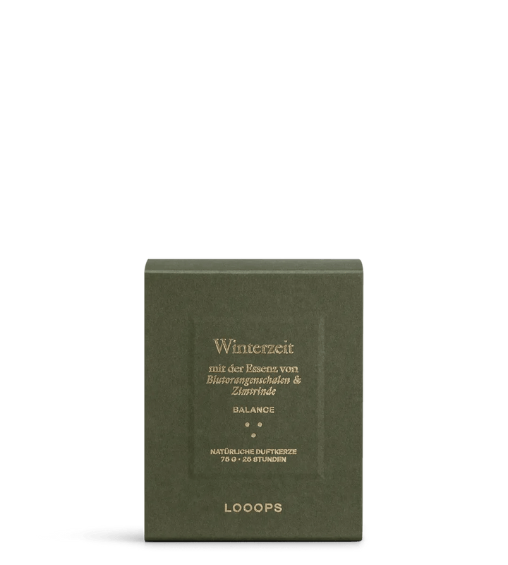 LOOOPS Kerze "WINTERZEIT" | natürliche Duftkerze (Limitierte Edition)