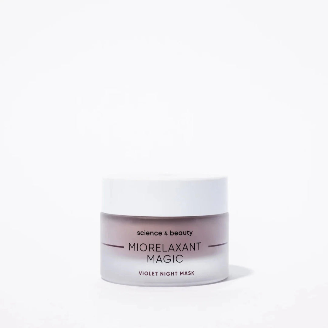 MIORELAXANT MAGIC™ Violet Night Mask von science 4 beauty – luxuriöse Anti-Falten-Nachtmaske mit Conotoxin für reife Haut North Glow