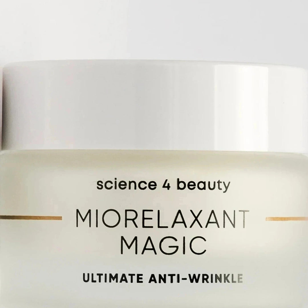 Nahaufnahme der MIORELAXANT MAGIC™ Ultimate Anti Wrinkle Creme von science 4 beauty – luxuriöse Anti-Falten-Creme North Glow