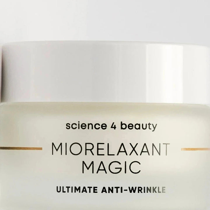 Nahaufnahme der MIORELAXANT MAGIC™ Ultimate Anti Wrinkle Creme von science 4 beauty – luxuriöse Anti-Falten-Creme