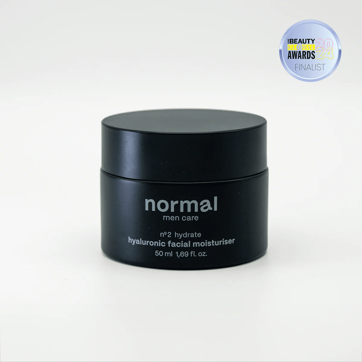 Schwarzer Tiegel nº2 Hyaluronic Moisturiser von normal mencare – Feuchtigkeitspflege für Männer
