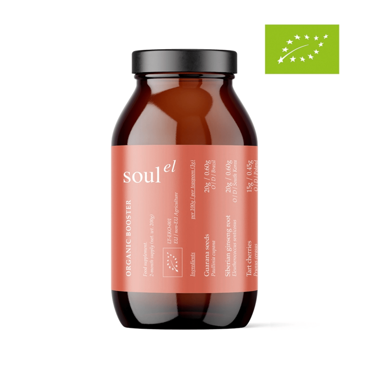 Organic Booster – Bio-Pflanzenpulvermischung mit Guarana, Baobab und Camu-Camu