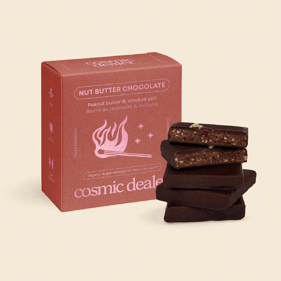 PEANUTBUTTER & SMOKED SALT 4er Box Chakra Schokolade COSMIC DEALER North Glow