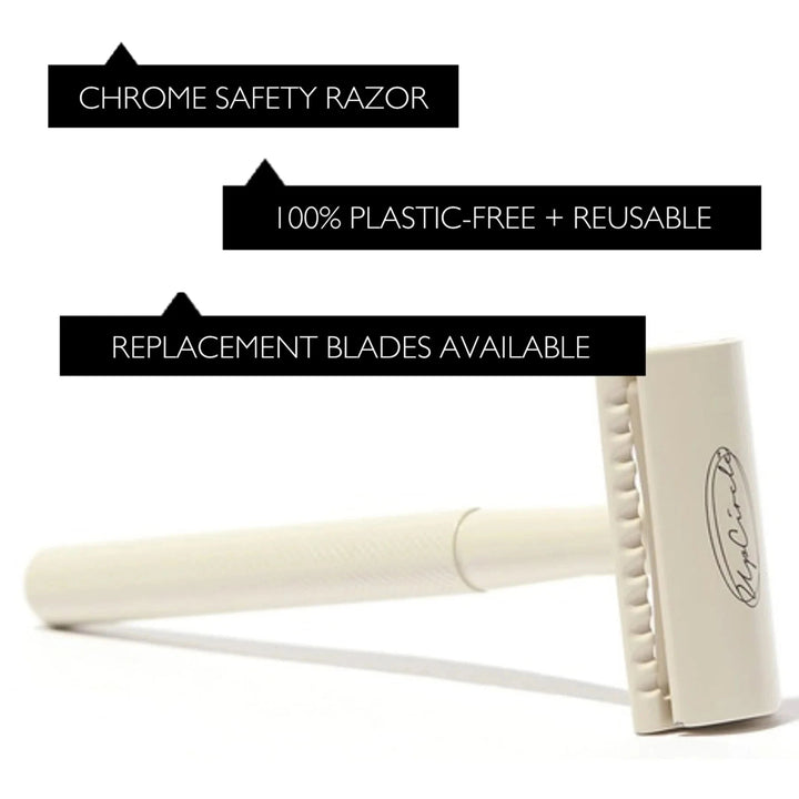 Chrom-Metall Sicherheitsrasierer von UpCircle – langlebig und plastikfrei