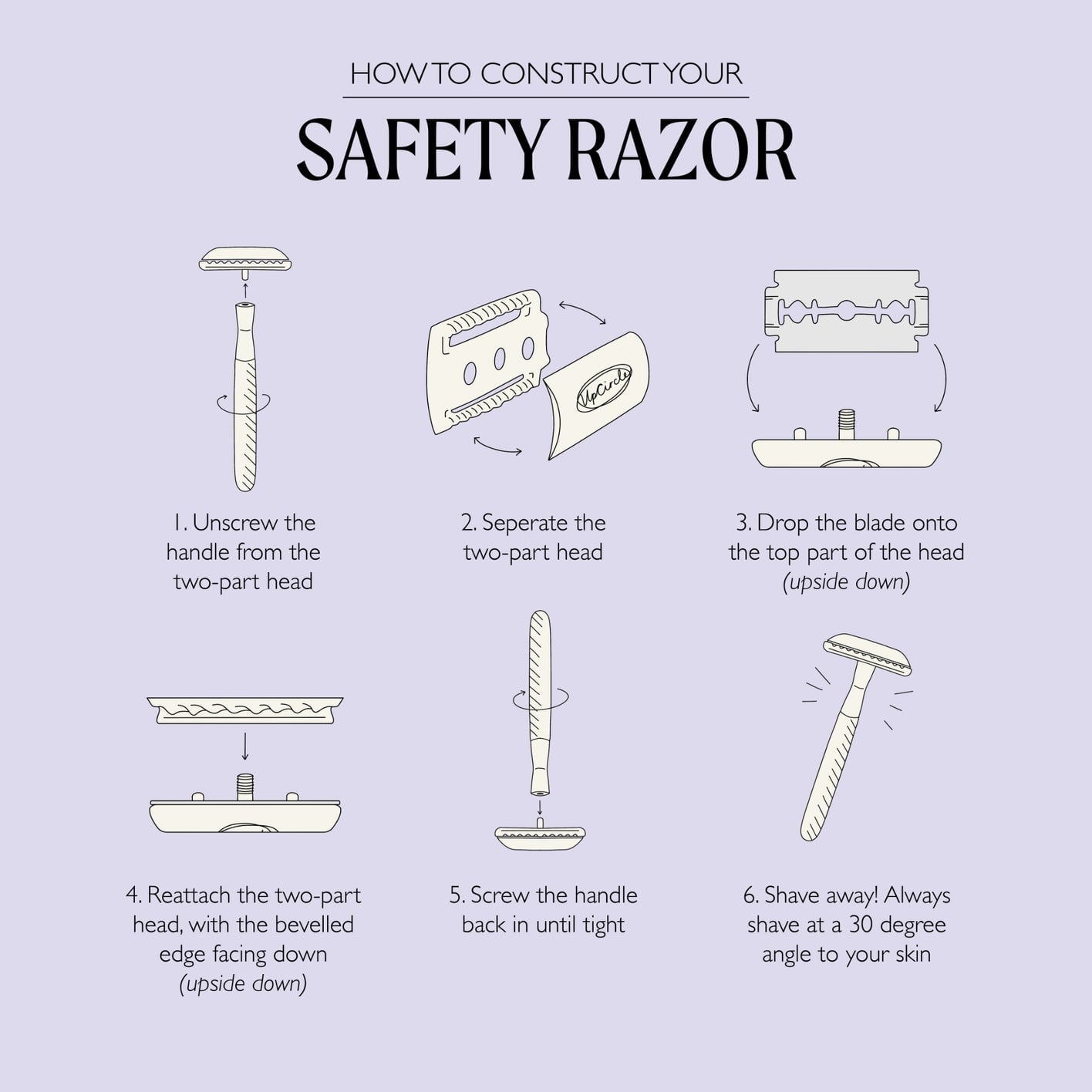 Plastic-Free Safety Razor UpCircle - Rasierer